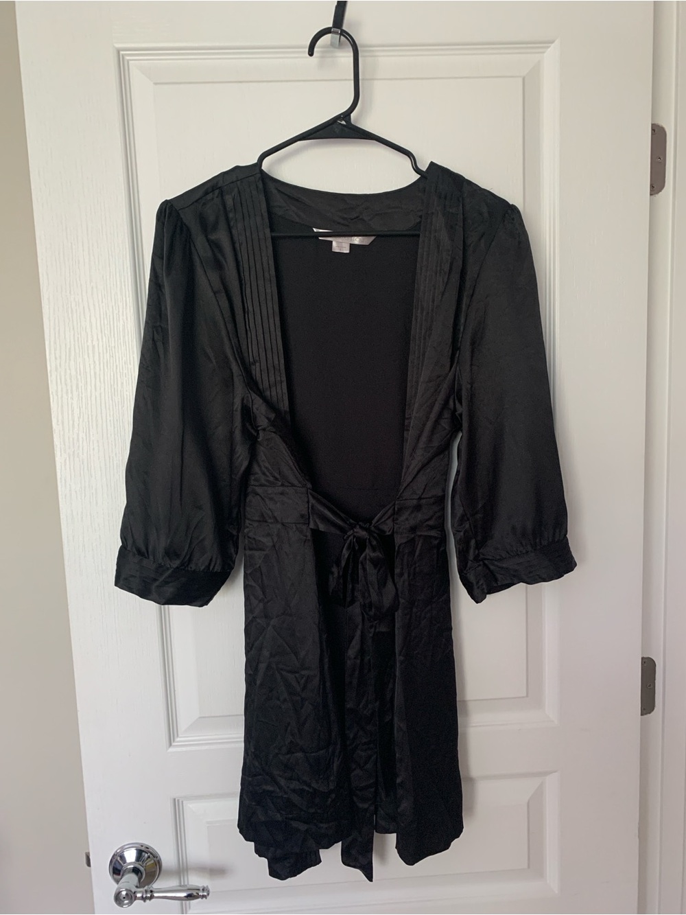 Victoria’s Secret Black Tie-Front Robe.